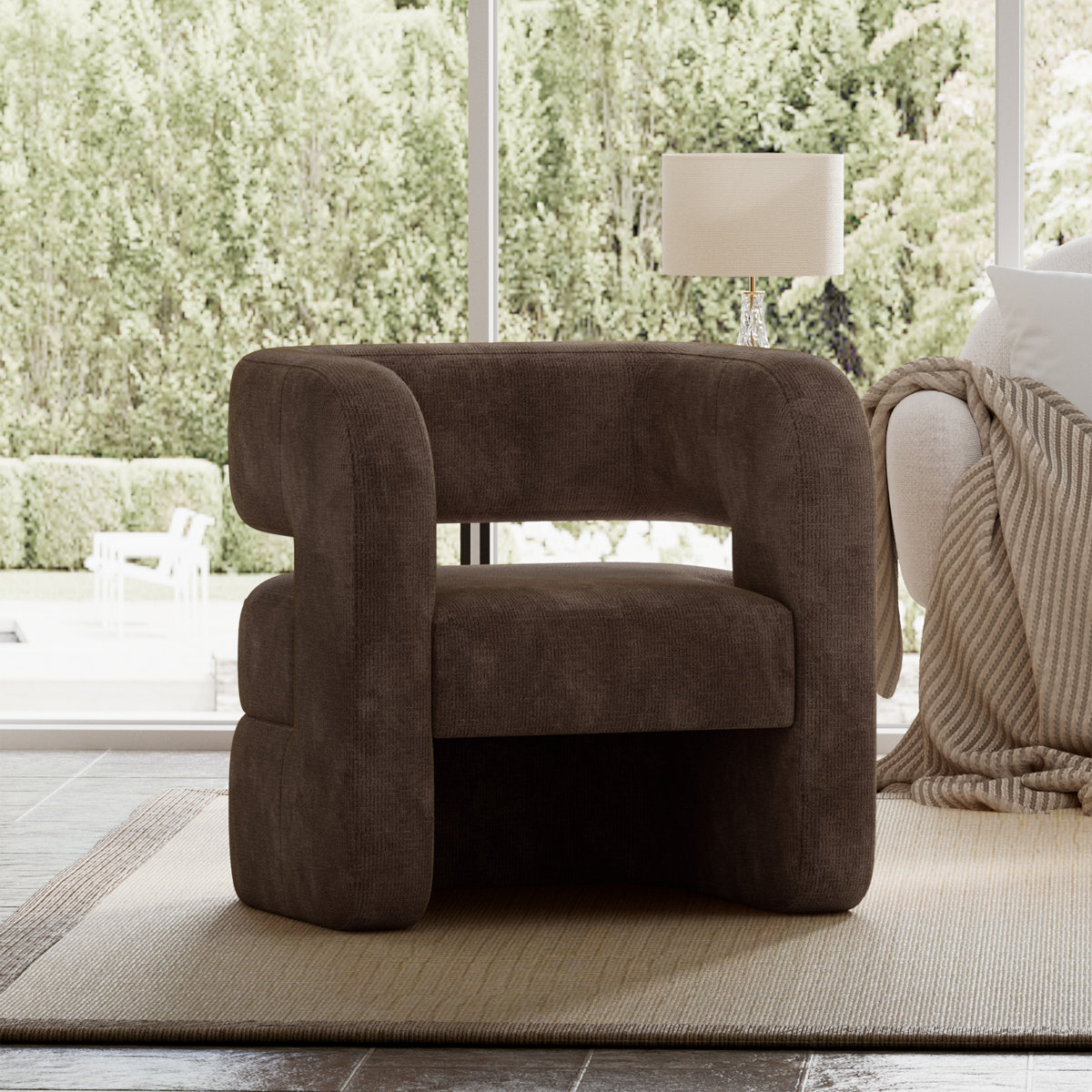 Sinel Full Assembled Upholstered Accent Chair For Living Room